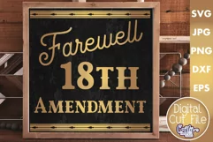 Vintage Beer Svg | Art Deco Style Farewell 18th Amendment Product Image 1