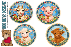 Whimsical Farm Animal Clipart Product Image 2