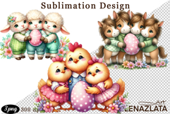 Spring animal clipart|Cute easter animals clipart Product Image 1
