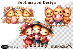 Spring animal clipart|Cute easter animals clipart Product Image 1