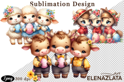 Spring animal clipart|Cute easter animals clipart Product Image 1