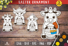 Farm Animal Easter Ornament SVG Painting Toy
