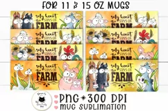 Funny Farm Animal Mug Designs | Farm Mug Wraps Product Image 2