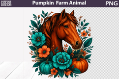 Fall Flowers Animals Pumpkin Clipart | Farm Animal Bundle Product Image 12