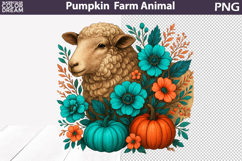 Sheep Pumpkin Clipart | Farm Animal Sublimation Product Image 1