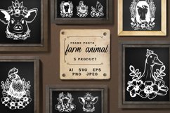 Horse, Sheep, Duck, Pig, Chicken. Farm Animal Flower Bundle Product Image 1