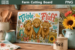 Funny Farm Animals Cutting Board | Farmhouse Rustic Decor Product Image 2