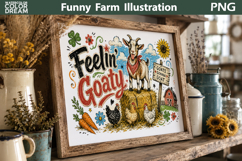 Goat Cutting Board | Rustic Farm Sublimation Product Image 2