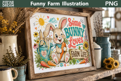 Cute Bunny Cutting Board | Rustic Farm Sublimation Product Image 2