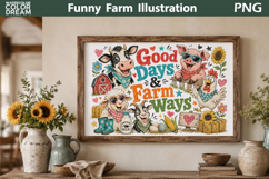 Farm Animals Cutting Board | Funny Animals Illustration Product Image 2