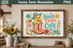 Cute Chicken Cutting Board | Rustic Farm Sublimation Product Image 2