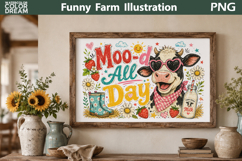 Funny Cow Cutting Board | Farmhouse Rustic Decor Product Image 2