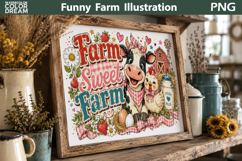 Farm Sweet Farm Cow | Rustic Cutting Board Product Image 2