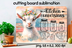 Farmhouse Animal Cutting Board Sublimation Design Product Image 1