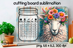 Farmhouse Animal Cutting Board Sublimation Design Product Image 1
