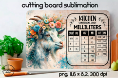 Farm Animals Cutting Board Sublimation Design, Goat png Product Image 1
