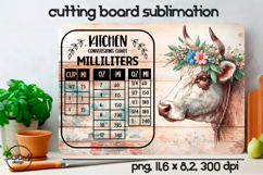 Farm Animals Cutting Board Sublimation Design, Cow png Product Image 1