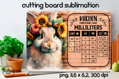 Farm Animals Cutting Board Sublimation Design, Bunny png Product Image 1