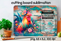 Farmhouse Animal Cutting Board Sublimation Design Product Image 1