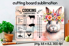 Farmhouse Animal Cutting Board Sublimation Design Product Image 1