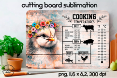 Farmhouse Animal Cutting Board Sublimation Design Product Image 1