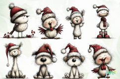 Farm Animals Christmas Clipart Product Image 7