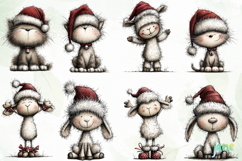 Farm Animals Christmas Clipart Product Image 6