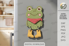 Farm Animal Magnet Laser Cut. Fridge Magnet. Frog SVG Product Image 1