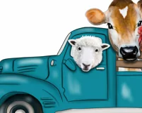 Farm Animals | Sublimation Png | Hand Drawn |Turquoise Truck Product Image 2