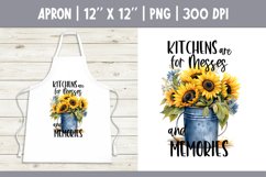 Kitchen Apron Sublimation Design | Bucket with SunFlowers Product Image 1