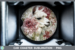 GorgeousFarm Autumn Floral Car Coaster design.