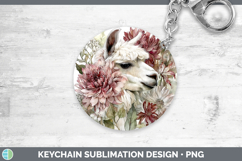 GorgeousFarm Autumn Floral Keychain design.