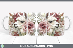 GorgeousFarm Autumn Floral Mug Wrap design.