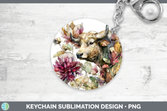 GorgeousFarm Autumn Floral Keychain design.