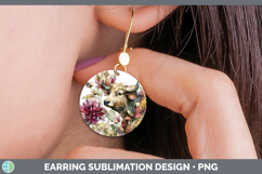 GorgeousFarm Autumn Floral Round Earrings design.