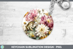 GorgeousFarm Autumn Floral Keychain design.