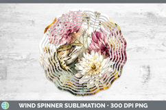 GorgeousFarm Autumn Floral Wind Spinner design.