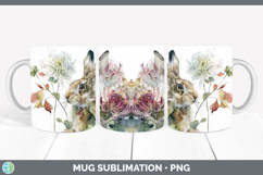 GorgeousFarm Autumn Floral Mug Wrap design.