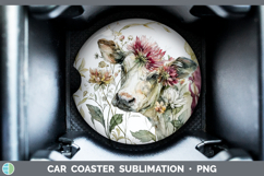 GorgeousFarm Autumn Floral Car Coaster design.