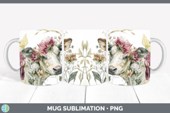 GorgeousFarm Autumn Floral Mug Wrap design.