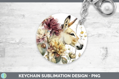 GorgeousFarm Autumn Floral Keychain design.