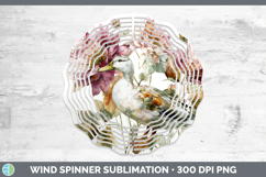 GorgeousFarm Autumn Floral Wind Spinner design.