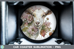 GorgeousFarm Autumn Floral Car Coaster design.