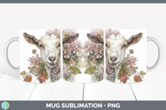 GorgeousFarm Autumn Floral Mug Wrap design.