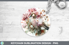 GorgeousFarm Autumn Floral Keychain design.