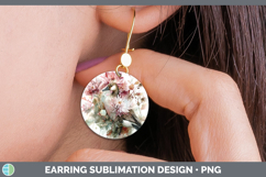 GorgeousFarm Autumn Floral Round Earrings design.