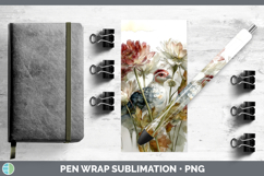 GorgeousFarm Autumn Floral Pen Wrap design.