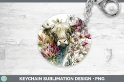 GorgeousFarm Autumn Floral Keychain design.