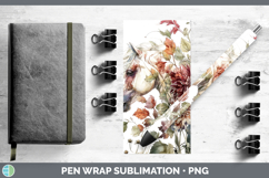 GorgeousFarm Autumn Floral Pen Wrap design.