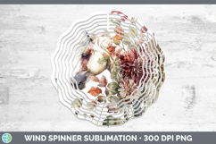 GorgeousFarm Autumn Floral Wind Spinner design.